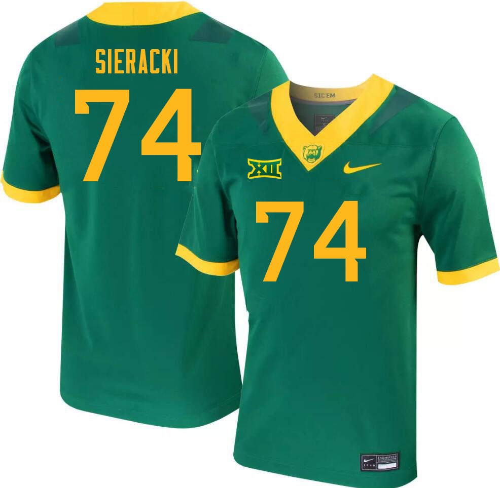 Men-Youth #74 Kaden Sieracki Baylor Bears 2023 College Football Jerseys Stitched-Green